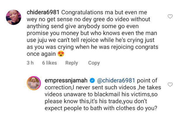 'I never sent them', Empress Njamah explains how her ex-boyfriend got her nude videos - Vanguard