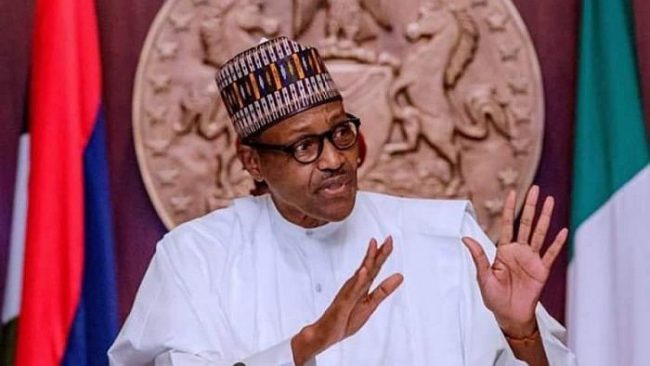 President Muhammadu Buhari Greets Emir Of Zuru At 79