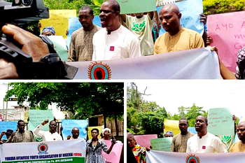 Tinubu/Obi: Afenifere youths protest in Ondo