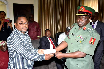 NYSC presents cheques to family of Lagos corps member crushed