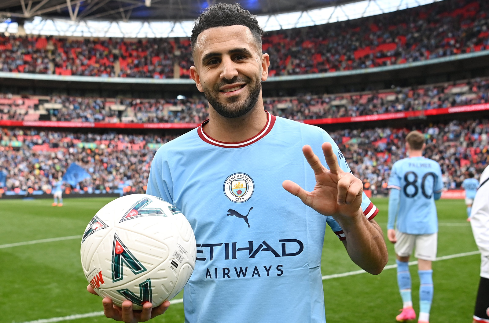 Mahrez strike secures Wembley win