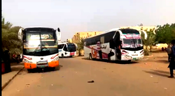 [Photos] Nigeria evacuation team in Sudan receive buses to convey students to Egypt