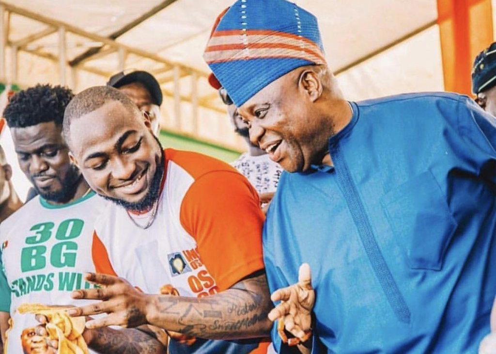 Davido reacts as Gov Adeleke quits PDP