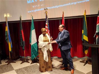 Zainab Bagudu receives recognition award at 2023 Global Health Catalyst Summit 