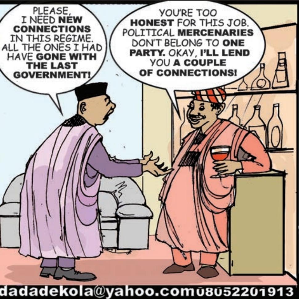 Cartoon: NEPA, sorry, Nigerian politicians disconnecting, reconnecting