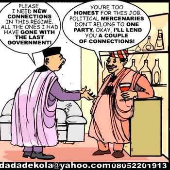 Cartoon: NEPA, sorry, Nigerian politicians disconnecting, reconnecting