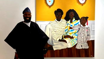 Rising Star Matthew Eguavoen using paintings as medium to draw attention to issues affecting Africa