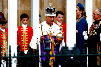 Coronation: King Charles III leaves Abbey for Buckingham Palace