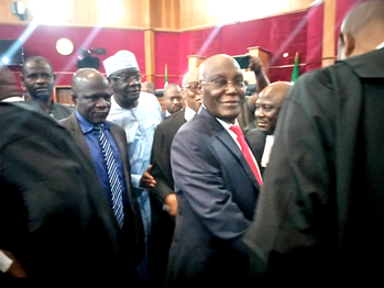 Dokpesi, Babangida, Imoke, Secondus, join Atiku in court as hearing begins against Tinubu