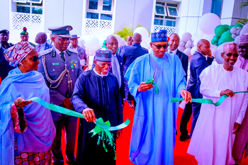 Photos: Buhari unveils N19.6bn Customs headquarters in Abuja