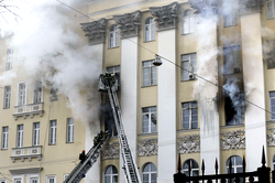 Fire engulfs Russian Defense Ministry