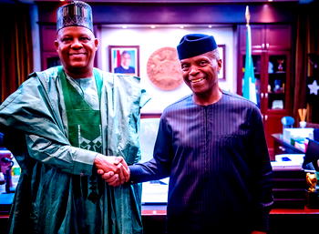 Photos: Osinbajo takes Vice President-elect, Shettima on familiarization tour