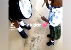 Meet 2-yr-old Efosa Igbinoghene who drums with everything in sight