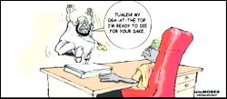 Cartoon: ‘Arisa, is the AK-47 in safety mode?’
