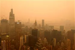 New York residents urged to stay indoors as Canada’s wildfires pollute air
