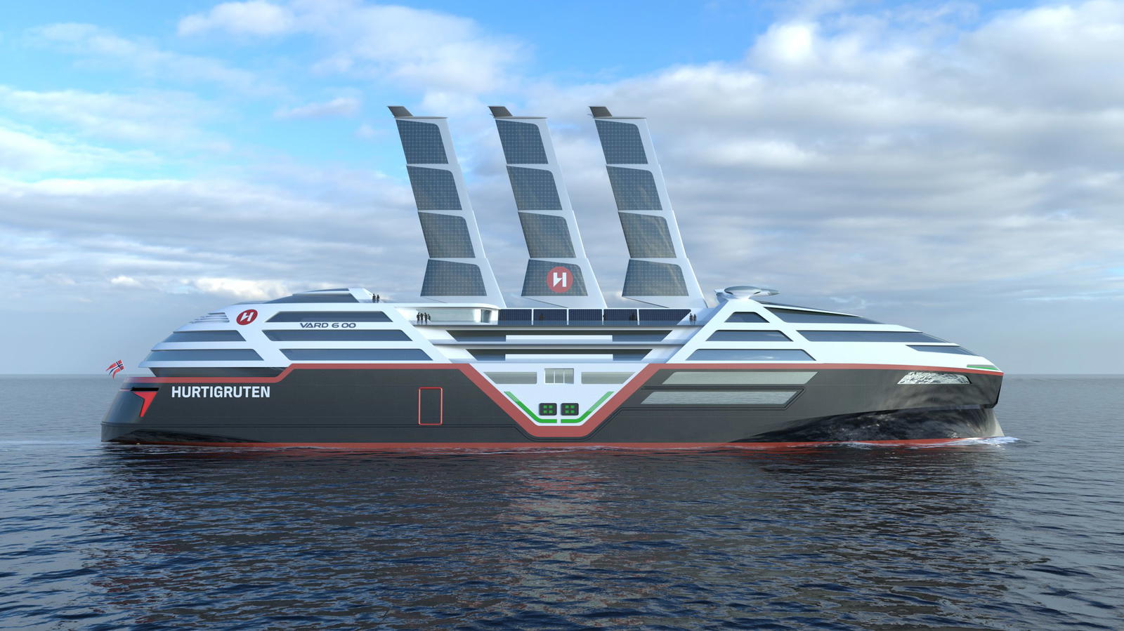 Electric cruise ship with gigantic solar sails to launch in 2030