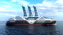 Electric cruise ship with gigantic solar sails to launch in 2030