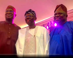Moment Ambode, Tinubu exchange greetings in Lagos