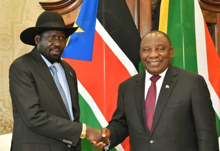 South Sudan’s President Kiir, Ramaphosa hold talks in Pretoria
