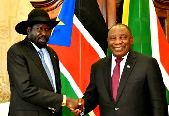 South Sudan’s President Kiir, Ramaphosa hold talks in Pretoria