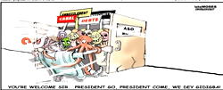 Cartoon: ‘Gentlemen, how much do you need to disappear?’
