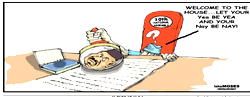 Cartoon: Is that stamp rubber?