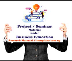 Business Education Project Topics For Final Year Students