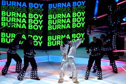 Photos: Burna Boy performs at UEFA Champions League final