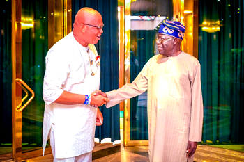 Gov Umo Eno meets President Tinubu, says ‘I’m out to build bridges’
