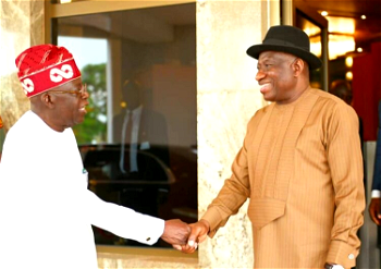 Video: Ex-President Jonathan meets Tinubu in Presidential Villa