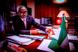 Photos: Gbajabiamila assumes office as Chief of Staff