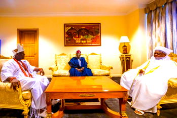 Photos: Traditional rulers well grounded to fight insecurity – Ooni tells Tinubu