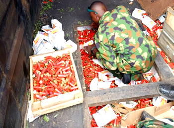 Photos: Troops intercept truck-load of ammunition heading to Anambra
