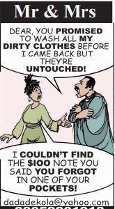 Mr & Mrs: Real reason wives wash hubands' clothes - Vanguard News