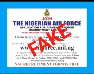 ‘Nigerian Air Force not recruiting’