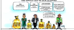 Cartoon: Hardly working politicians should steal, sorry, earn more