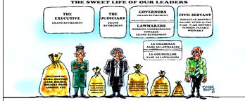 Cartoon: Hardly working politicians should steal, sorry, earn more