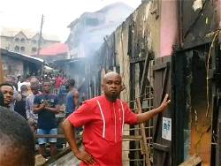 Photos: Fire destroys goods worth millions in Aba market