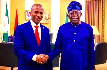 Photos: Tinubu meets Ag. EFCC chairman Chukkol 