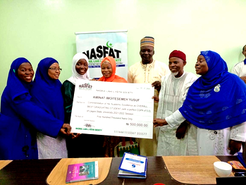 NASFAT honours LASU best graduating student Aminat Yusuf
