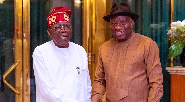 Jonathan meets Tinubu at Presidential Villa - Vanguard News