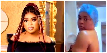 ‘Muscle still dey show’, Nigerians react as Bobrisky flaunts new body after BBL surgery