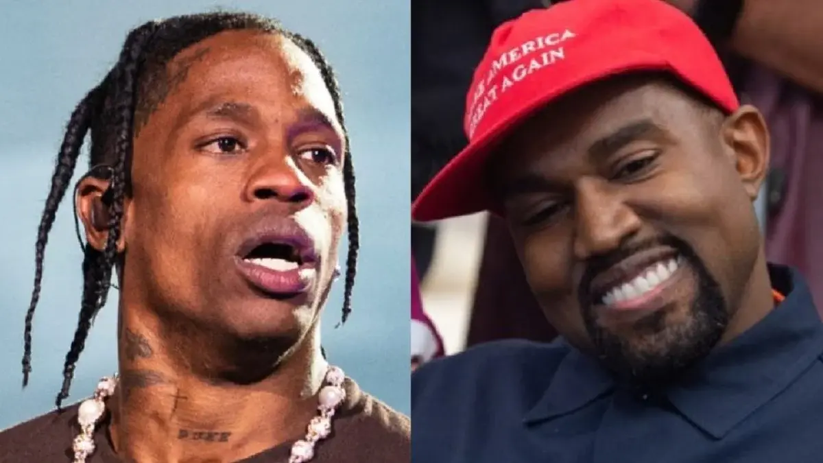 2024 US election Travis Scott declares loyalty to Kanye West on Young