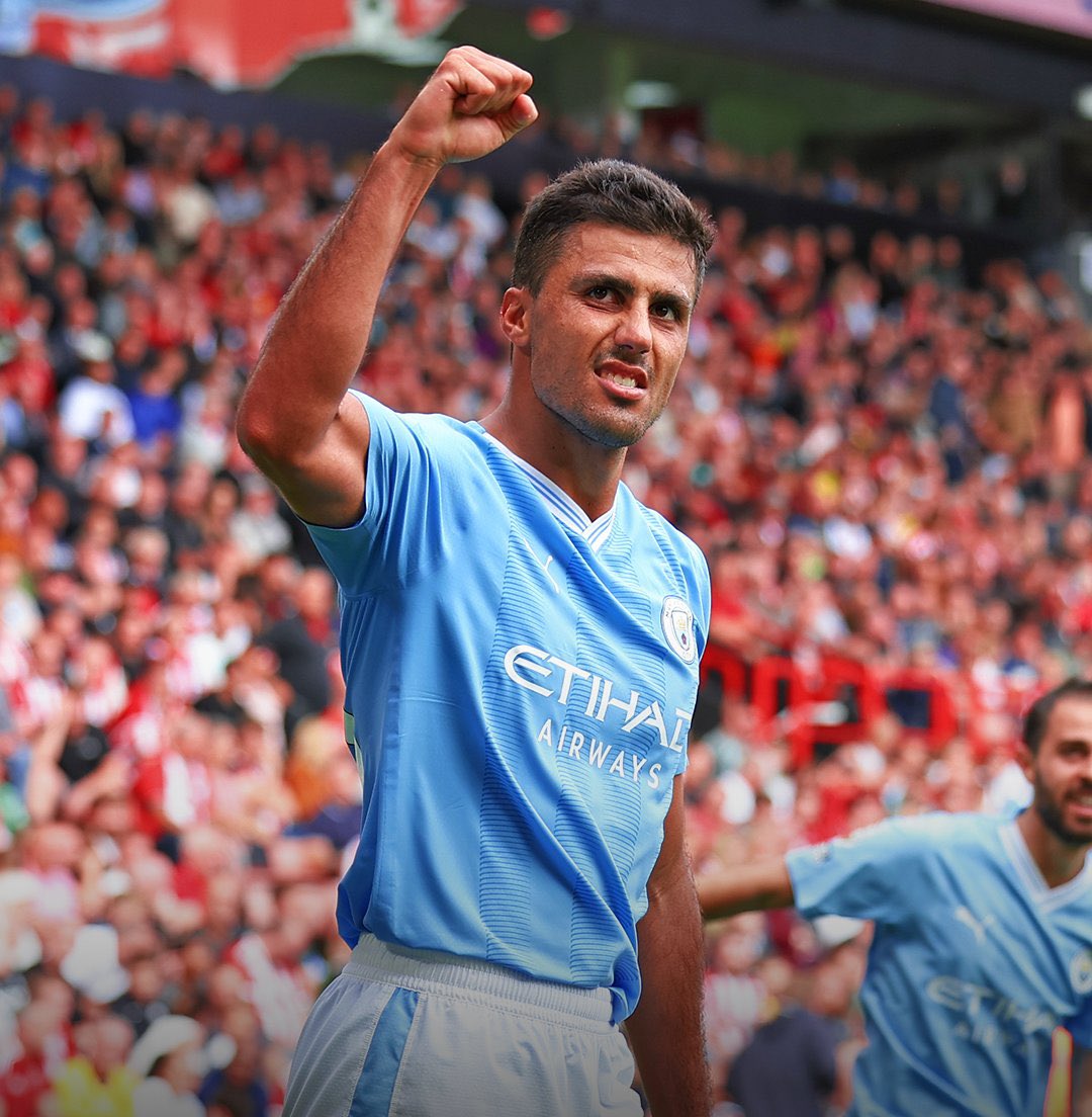 Rodri strikes late as Man City extend perfect start