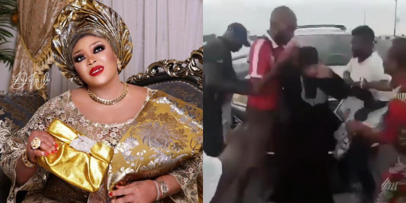 Video: Lagos residents prevent popular socialite, Farida Sobowale from jumping into lagoon