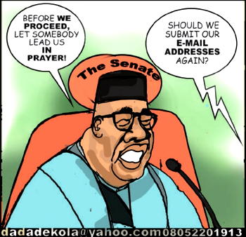 Cartoon: Senators, drop your account details, sorry, email address