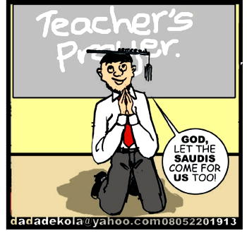 Cartoon: ‘Japa fever catch teacher’