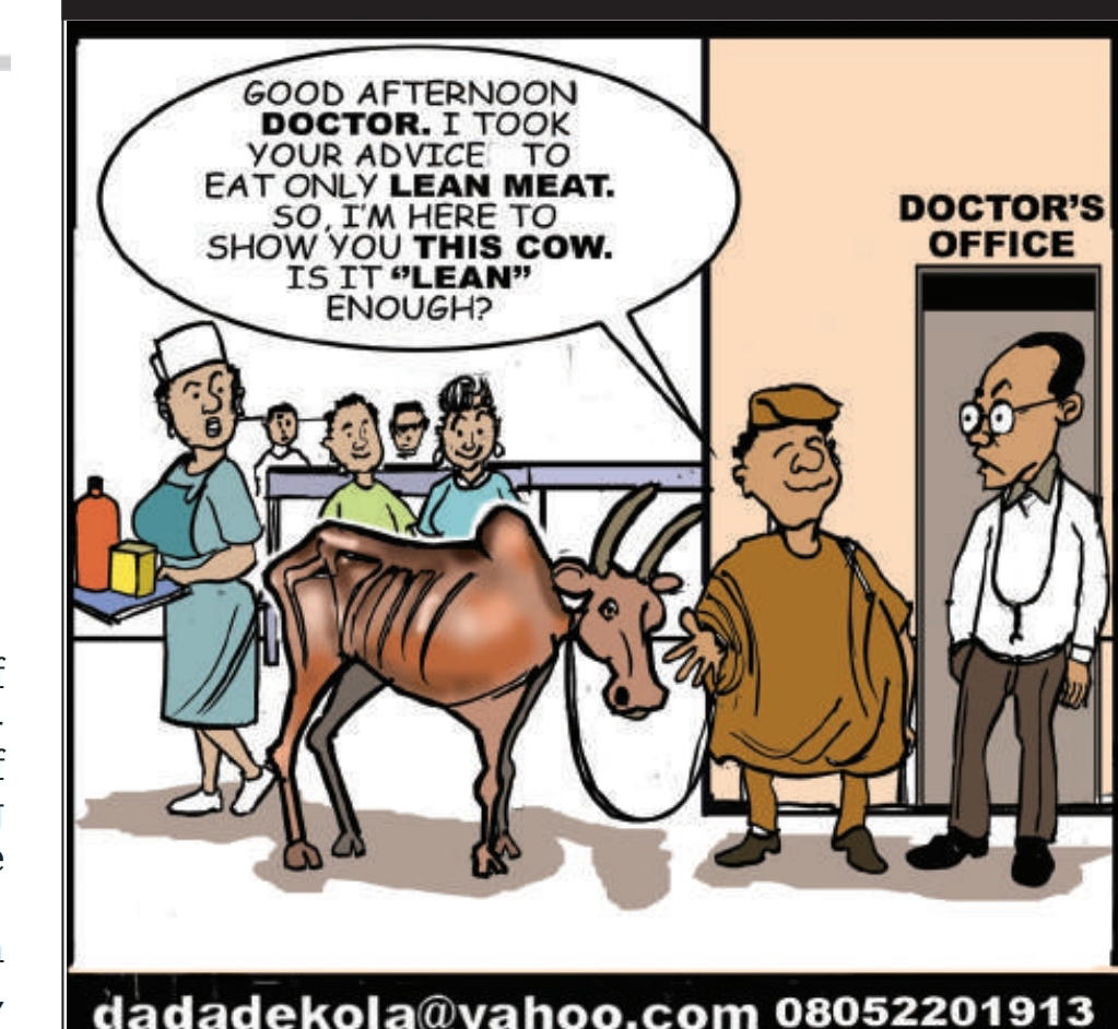 Cartoon: Doctor’s like ‘Oga Senator, did I say eat Nigeria’s economy?’