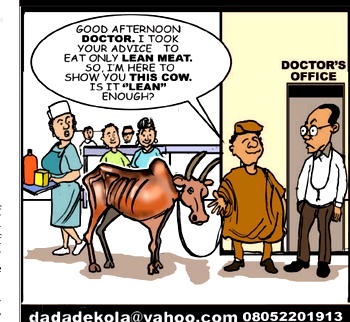 Cartoon: Doctor’s like ‘Oga Senator, did I say eat Nigeria’s economy?’