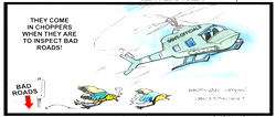 Cartoon: ‘The way they’re going, potholes will soon be in Nigerian skies’